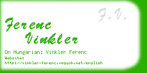 ferenc vinkler business card